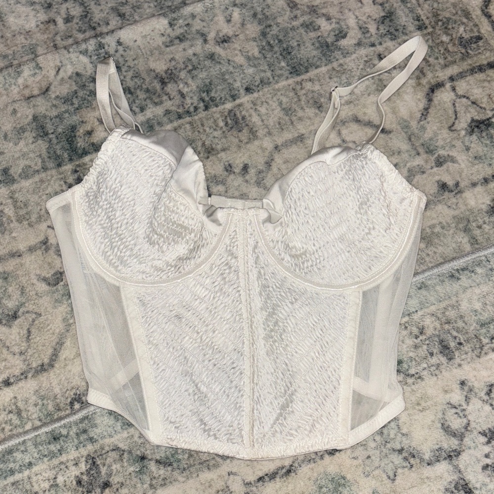 Forever 21 Cream Bustier Top